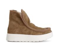 CAFèNOIR - Botín De Mujer Con Borde Mocasín Y Pelo Sintético, Para Mujer, Color Beige, Talla 39