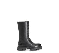 CAFèNOIR - Botines de mujer 3/4 de piel con cordones, para mujer, color negro, Negro , 37 EU