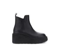 CAFèNOIR - Botines de piel con plataforma para mujer, color negro, Negro , 39 EU