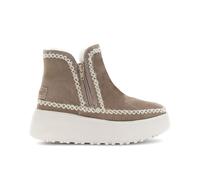 CafèNoir - Botines de piel de ante doble cremallera, para mujer, topo, 36 EU