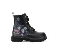 CafèNoir - Botines de piel sintética con estampado floral para mujer, color negro, Negro , 40 EU