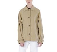 CAFèNOIR - Chaqueta corta de manga raglán, chaqueta de algodón, para mujer, color galleta, BIZCOCHO, 36