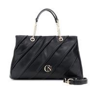 CafèNoir - Compras con plisado, asas con cadena, para mujer, talla única, Negro , Talla única