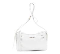 CAFèNOIR - Correa De Hombro Con Efecto Piel Granulada Suave Y Aplicación De Remaches Metálicos, Para Mujer, Color Blanco, Talla Talla Única