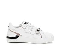 CAFèNOIR DS1550 - Zapatillas deportivas para mujer de piel con correa, Color blanco., 40 EU