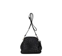 CAFèNOIR Mini bolsa con trenzado irregular, Negro , TGU