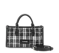 CafèNoir - Mini bolso de tela a cuadros con lentejuelas, para mujer, color negro, talla única, Negro , Talla única