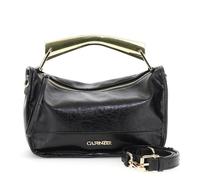 CAFèNOIR - Minibolso Efecto Piel Naplak Con Asa Metálica, Para Mujer, Color Negro, Talla Talla Única