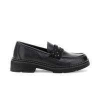 CafèNoir - Mocasines con trabilla y tachuelas para mujer, color negro, Negro , 40 EU