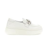 CAFèNOIR - Mocasines De Cuero con Bocado De Caballo, para Mujer, Color Blanco, Talla 39