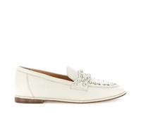 CAFèNOIR - Mocasines De Cuero con Tachuelas, para Mujer, Color Blanco, Talla 37