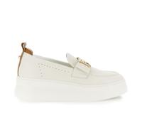 CAFèNOIR - Mocasines De Piel con Accesorio, para Mujer, Color Blanco, Talla 39