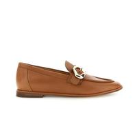 CAFèNOIR - Mocasines De Piel con Hebilla Dorada, para Mujer, Color Marrón, Talla 37