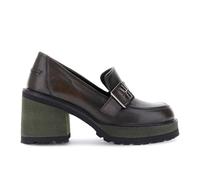 CafèNoir - Mocasines de piel con hebilla para mujer, T Moro, 37 EU