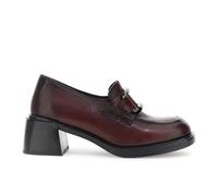 CAFèNOIR - Mocasines De Piel con Pinza, para Mujer, Color Rojo, Talla 36