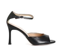 CafèNoir - Sandalia de piel con cordón en el tobillo para mujer, Negro , 36 EU