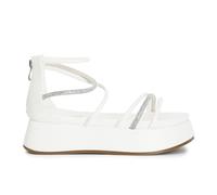 CAFèNOIR - Sandalias Asimétricas Con Mignons, Para Mujer, Color Blanco, Talla 36