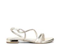 CAFèNOIR - Sandalias Asimétricas Con Pedrería Termosellada, Para Mujer, Color Amarillo, Talla 37