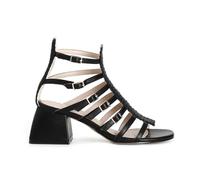 CAFèNOIR - Sandalias Con Tiras Y Trenzado De Napa, Para Mujer, Color Negro, Talla 38