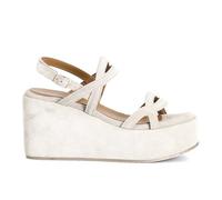 CAFèNOIR - Sandalias De Cuña De Ante Con Dos Cruces, Para Mujer, Color Beige, Talla 38