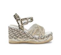 CAFèNOIR - Sandalias De Tela Gilda Con Cuña Envuelta, Para Mujer, Color Blanco, Talla 39