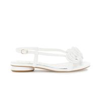 CAFèNOIR - Sandalias Efecto Piel Con Aplicaciones De Flores, Para Mujer, Color Blanco, Talla 38