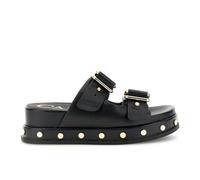 CAFèNOIR - Sandalias Estilo Monk Con Tachuelas Y Efecto Piel De Becerro, Para Mujer, Color Negro, Talla 36