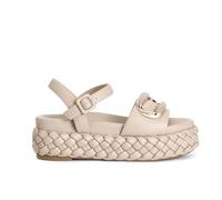 CafèNoir - Sandalias Gilda con fondo trenzado y accesorio, para mujer, color topo, topo, 36 EU