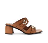 CAFèNOIR - Sandalias Monk Efecto Piel Con Doble Hebilla, Para Mujer, Color Marrón, Talla 39