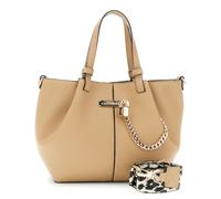 CafèNoir - Shopping efecto piel grano grueso, para mujer, talla única, arena, Talla única