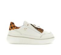 CAFèNOIR - Slip-on de piel con detalles de efecto caballo, para mujer, Crema Moteada, 39 EU