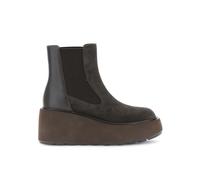 CafèNoir - Botines de piel de ante y piel con elástico, para mujer, T Moro, 38 EU