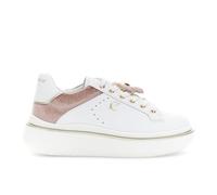CAFèNOIR - Zapatilla con Cordones De Piel Recubierta De Inserto De Terciopelo, para Mujer, Color Blanco, Talla 38