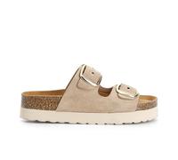 CAFèNOIR - Zapatilla De Piel Para Mujer Con Hebillas, Para Mujer, Color Beige, Talla 36