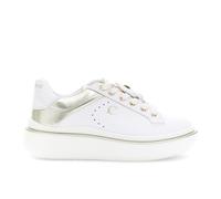 CAFèNOIR - Zapatillas Blancas De Piel con Cordones E Inserciones, para Mujer, Color Blanco, Talla 36