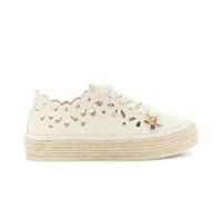 CAFèNOIR - Zapatillas con Cordones En Tejido Perforado, para Mujer, Color Beige, Talla 39