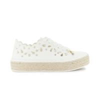 CAFèNOIR - Zapatillas con Cordones En Tejido Perforado, para Mujer, Color Blanco, Talla 39