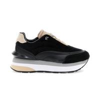 CAFèNOIR - Zapatillas De Running De Terciopelo Y Piel, para Mujer, Color Negro, Talla 35