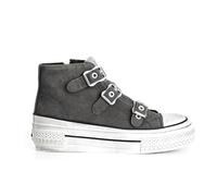 CAFèNOIR - Zapatillas Deportivas De Caña Media con Tres Hebillas para Mujer, para Mujer, Color Gris, Talla 36