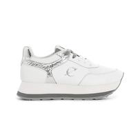 CAFèNOIR - Zapatillas Running Mujer de Ante y Tejido, Zapatos Deportivos Mujer con Detalles Laminados Plateados, Suela 30mm y Plantilla, Sneakers Casual Elegantes