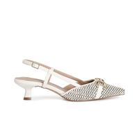CAFèNOIR - Zapatos bimateriales con abrazadera, para mujer, Hueso Negro, 40 EU