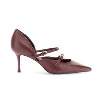 CAFèNOIR - Zapatos de piel con doble lazo para mujer, color burdeos, burdeos, 37 EU