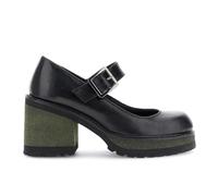 CafèNoir - Zapatos de piel con hebilla para mujer, color negro, Negro , 39 EU