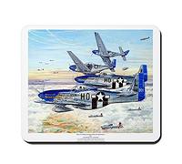 CafePress - 352 nd FG P-51 Mustang avión - antideslizante de goma alfombrilla de ratón, ratón para videojuegos