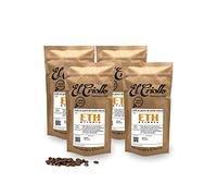 Cafés El Criollo | Café Origen Etiopía en GRANO | Café de Especialidad 1Kg 100% Arábica | Specialty Coffee 83,75 puntos SCA | Tueste Natural | 1kg