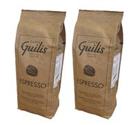 Cafés Guilis - Café en Grano Grano de Oro Wet Polish 2 kg 100% Robusta