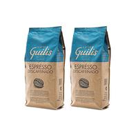 CAFES GUILIS DESDE 1928 AMANTES DEL CAFE Café en Grano Descafeinado 100% Arábica pack 2 Kg - Tueste Natural, Sabor Espresso, Aroma Suave y Equilibrado