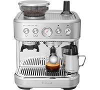 cafetera automatica con molinillo Sencor - cafetera grano con molinillo Barista Express, acero inoxidable cepillado, tanque de agua y café de gran capacidad, boquilla de vapor de cappuccino SES 6010SS