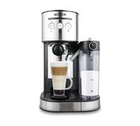 Cafetera Espresso Multifunción - Presión 15 Bares - Ideal para Café, Latte y Capuccino - Tanque de Leche 700 ml - Depósito de Agua Extraíble 1,2L - Prepara 2 Tazas - Acabado: Acero Inoxidable - Becken