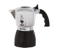 Bialetti - Brikka, la única cafetera capaz de hacer un Espresso Cremoso, 4 tazas (170 ml), Aluminio y Negro - Cafetera Italian de Alta Calidad